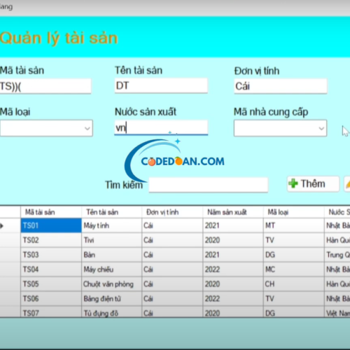 code phần mềm quản lý tài sản