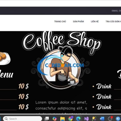 Website order thức uống giải khát