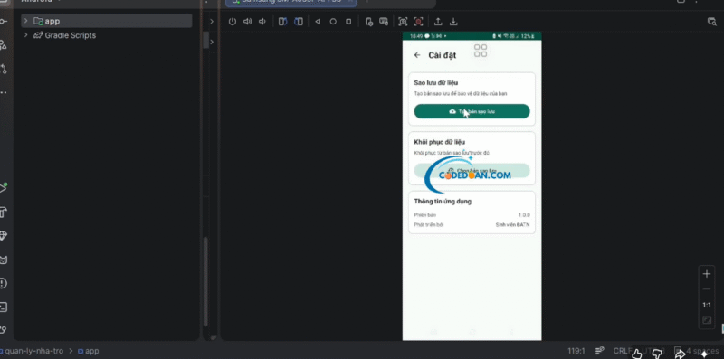 Share Source Code Quản Lý Phòng Trọ Java & SQLite