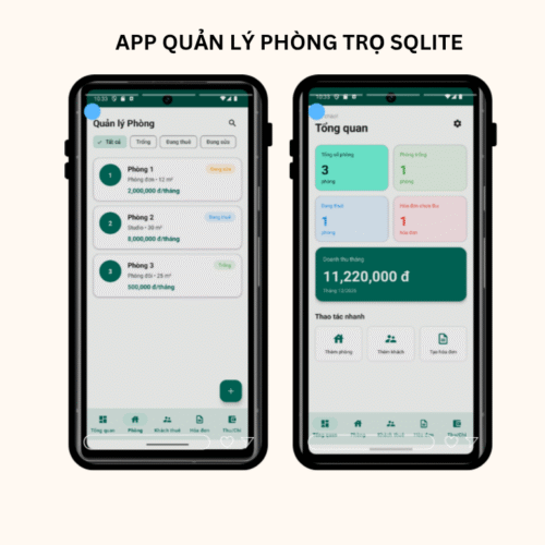 Share Source Code Quản Lý Phòng Trọ Java & SQLite