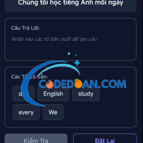 Source Code Ứng Dụng Học Từ Vựng Tiếng Anh