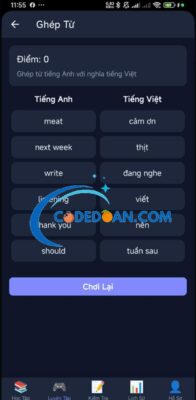 Source Code Ứng Dụng Học Từ Vựng Tiếng Anh