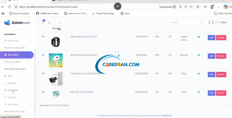 [Full Code] Website Bán Hàng Sản Phẩm Apple