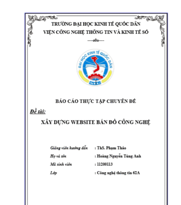 Download 10+ Mẫu Khung Báo Cáo Đồ Án CNTT Chuẩn Word