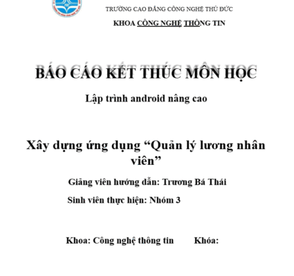 Download 10+ Mẫu Khung Báo Cáo Đồ Án CNTT Chuẩn Word
