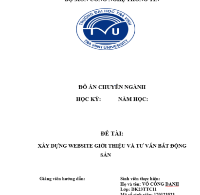Download 10+ Mẫu Khung Báo Cáo Đồ Án CNTT Chuẩn Word