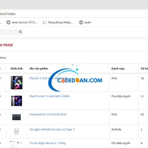 Tải Source Code Website Bán Sản Phẩm Apple