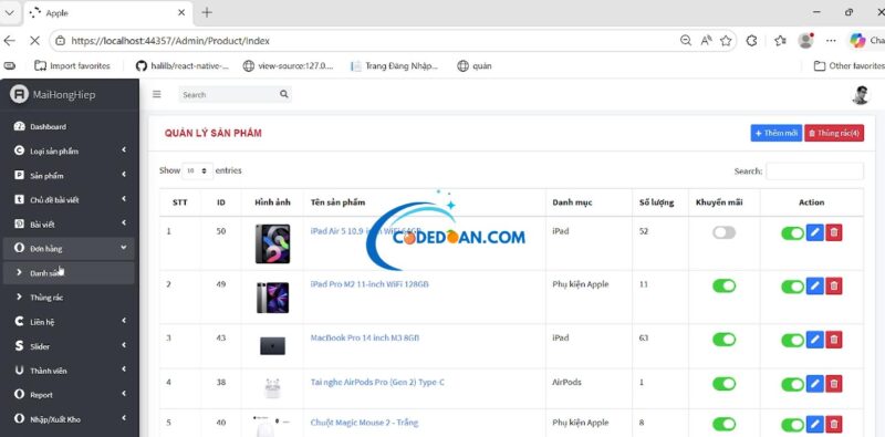 Tải Source Code Website Bán Sản Phẩm Apple