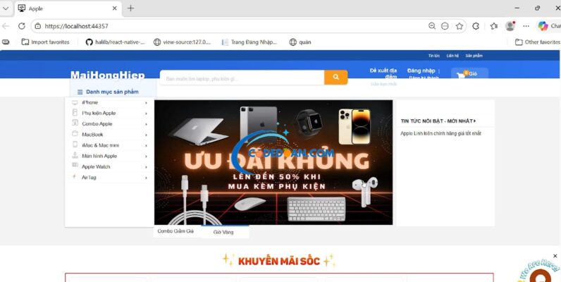 Tải Source Code Website Bán Sản Phẩm Apple