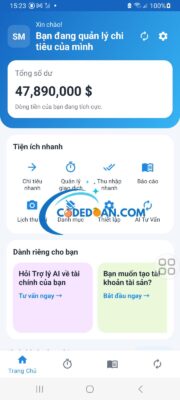 Ứng Dụng Thu Chi Tích Hợp AI