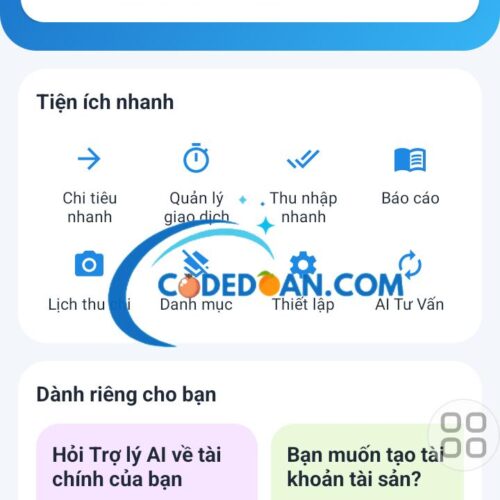 Ứng Dụng Thu Chi Tích Hợp AI