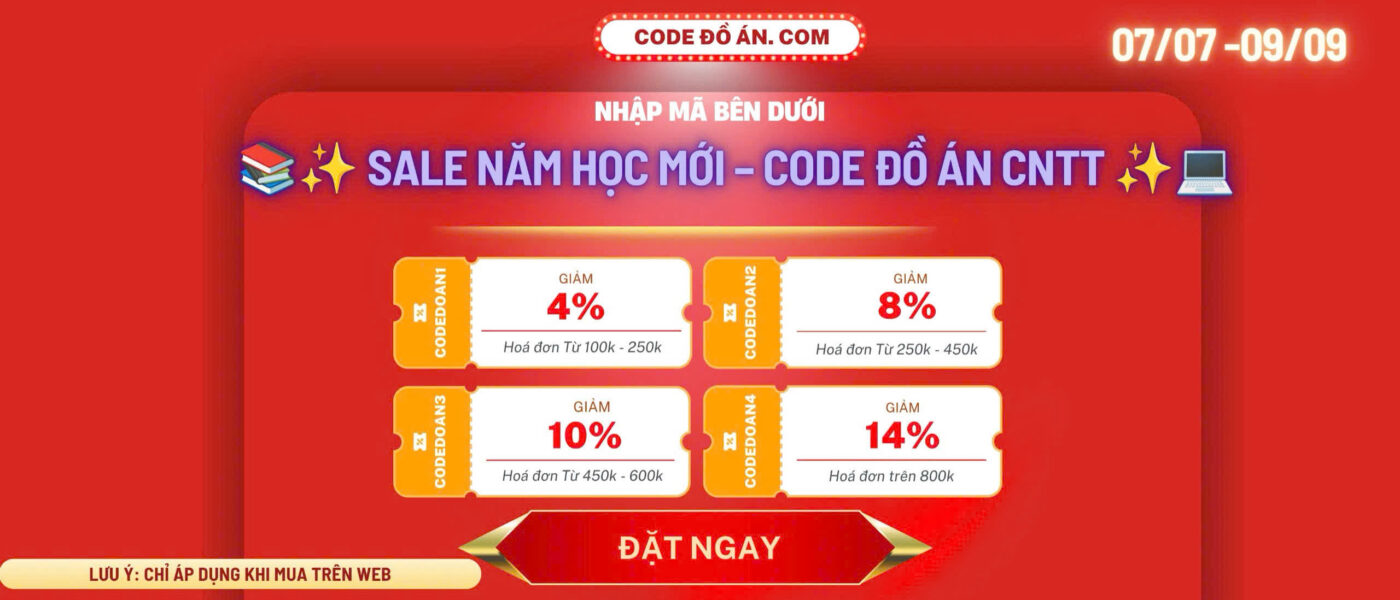 Sale code đồ án tháng 9
