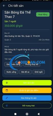 Tải Code Đặt Sân Bóng Đá Online