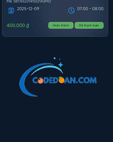 Tải Code Đặt Sân Bóng Đá Online