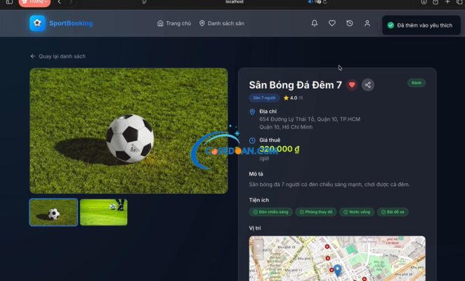Tải Code Đặt Sân Bóng Đá Online