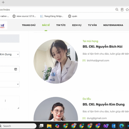 website Đặt lịch khám bệnh ngoài giờ