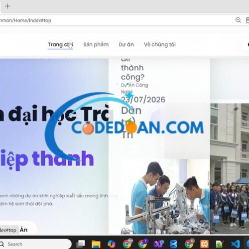 scr Website Giới thiệu sản phẩm khởi nghiệp
