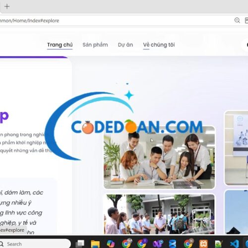 scr Website Giới thiệu sản phẩm khởi nghiệp