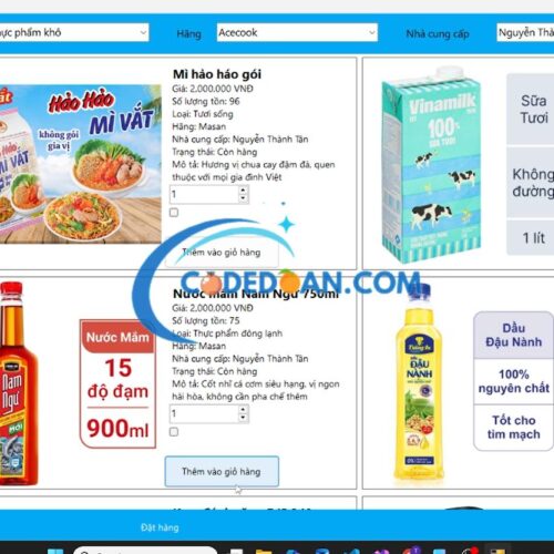Winform c# với phần mềm siêu thị