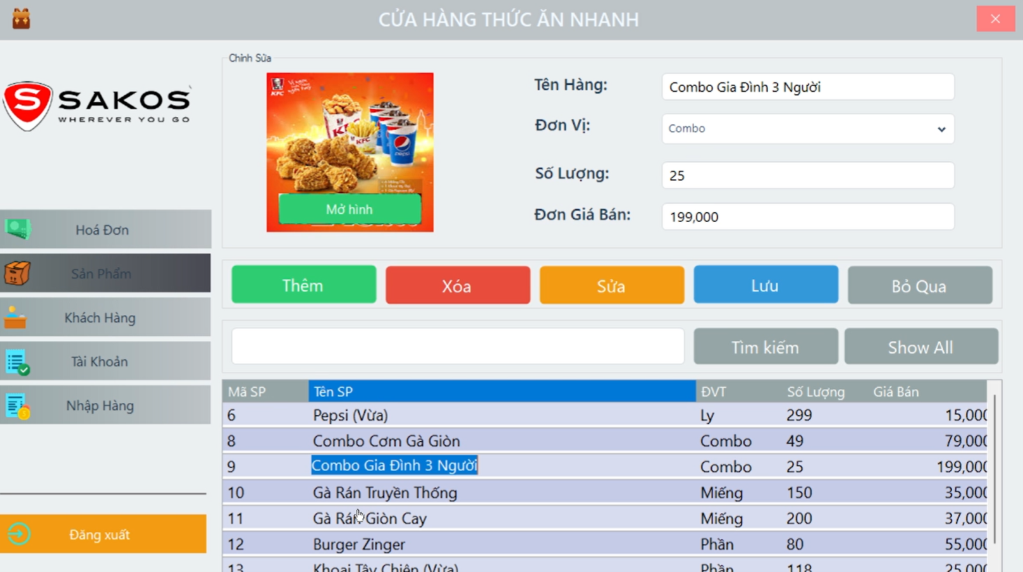 quản lý và bán hàng cửa hàng thức ăn nhanh