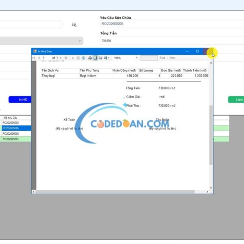 Code phần mềm đăng kiểm ô tô đơn giản