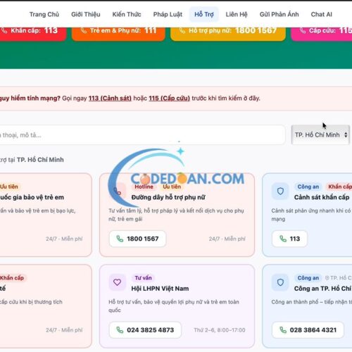 Code Website ReactJS Phòng Chống Bạo Lực Gia Đình