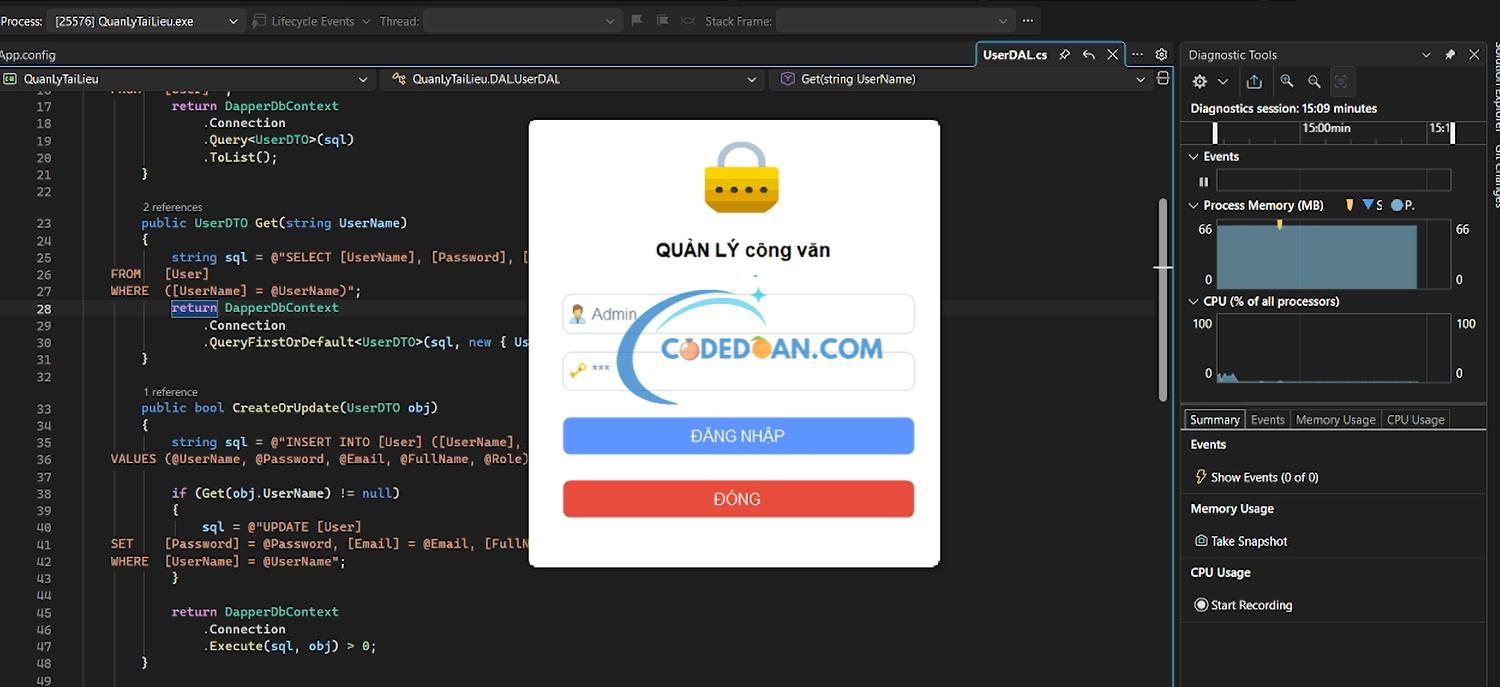 Project Winform phần mềm quản lý công văn